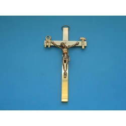 Krzyż saletyński metalowy mosiądz 11 cm